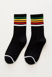 RAINBOW LINED ANKLE CREW SOCKS_CWMS118