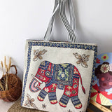 RETRO EMBROIDERED KNITTED BAG SHOULDER TOTE BAG_CWAB1669