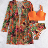 SEXY SWIM COVER UP MULTICOLOR PRINTING BIKINI_CWMW0181