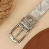 PUNK STREET HEAVY METAL CLAW STUD DIAMOND BELT_CWMM3938