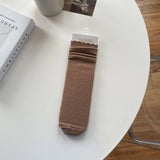 Women'S Solid Color Cashmere Lace Mid-Calf Socks_Cwms1120