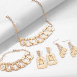 BOHEMIAN VINTAGE EARRINGS AND NECKLACE SET_CWAJE2924