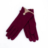 Fashionable Gold Striped Gloves_Cwag0075