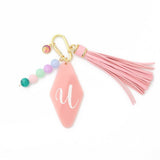 GEOMETRIC ACRYLIC LETTER BAG CHARM KEYCHAIN_CWMM7019
