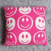 SMILEY FACE KNITTED JACQUARD PILLOW_CWMS0739