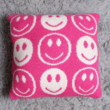SMILEY FACE KNITTED JACQUARD PILLOW_CWMS0739