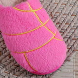 Unisex Concha Bread Furry Indoor Slippers_Cwshf00218