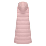 Solid-Color Hooded Sleeveless Cotton-Padded Vest