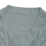 Twisted V-Neck Pullover Knitted Vest