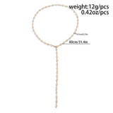 SIMPLE AND FASHIONABLE TASSEL Y CHAIN NECKLACE_CWMM3147