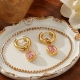 ELEGANT BAGUETTE GOLDPLATED STAINLESS STEELEARRINGS_CWMM3602
