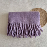 SOFT MERINO WOOL SOLID SCARF WHITE WINTER WRAP_CWASC2294