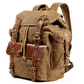 RETRO MILITARY CANVAS BACKPACK FOR MEN_CWAB5522