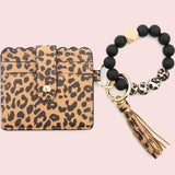 LEATHER WALLET TASSEL KEYCHAIN BRACELET_CWAJE0654
