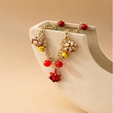 CHRISTMAS COLORFUL BELL CREATIVE NICHE NECKLACE_CWAJE1861