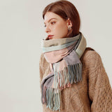 ELEGANT PLAID SHAWL WINTER SCARF FOR WOMEN_CWASC0170