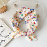 COTTON LINEN FLORAL SQUARE SCARF FOR WOMEN_CWASC0852