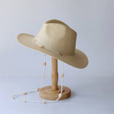 SUMMER SHELL CHAIN SUN HAT FOR WOMEN_CWAH3427