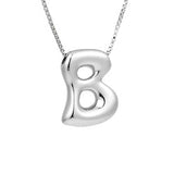 HIP HOP 26 LETTERS PENDANT NECKLACE SILVER CHAIN_CWMM5865