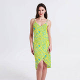 FLORAL PRINT ONE PIECE BEACH DRESS FOR VACATION_CWBLS0467