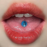 STAINLESS STEEL LUMINOUS ACRYLIC BALL TONGUE STUD_CWMM9597