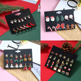 CHRISTMAS EARRING COMBINATION CARTOON EARRING SET_CWMM2611