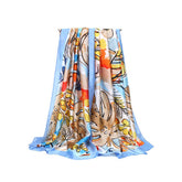 BANANA LEAF SCARF SUMMER BEACH WRAP SHAWL_CWASC0671