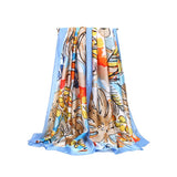 BANANA LEAF SCARF SUMMER BEACH WRAP SHAWL_CWASC0671