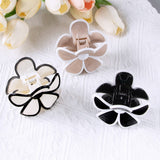 Cwaha1309_Elegant Five Petal Flowers Hair Claw Clip