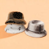 Women¡¯S Fuzzy Plush Bucket Hat Winter Warm_Cwah04785