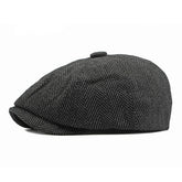 STRIPED ARTISTIC YOUTH RETRO FLAT CAP_CWAH1909