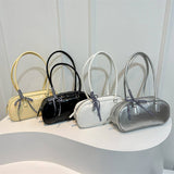 FASHION BUTTERFLY SIMPLE SOLID COLOR KNOT HANDBAG_CWAB3308
