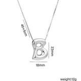HIP HOP 26 LETTERS PENDANT NECKLACE SILVER CHAIN_CWMM5865