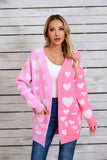 Valentines Day Long Cardigan Love Sweater