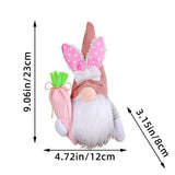 EASTER BUNNY GNOME HOLDING A BOUQUET OF FLOWERS_CWMM3481