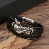 HANDWOVEN BRACELET STAINLESS STEEL MAGNET CLASP_CWAJE1514