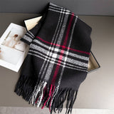 Minimal Plaid Soft Cashmere Feel Winter Scarf_Cwasc03246