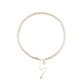 Womens Natural Freshwater Pearl Necklace