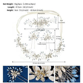 Wedding Dress Bridal Headdress Three Piece Set