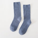 AUTUMN AND WINTER RETRO MID CALF SOCKS_CWMS0986
