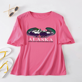 Trendy Plus Size T-Shirt For Women, Loose Fit
