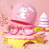 KIDS HD ANTI FOG SWIM GOGGLES CAP CUTE STYLE_CWMM6644