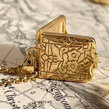 HEART FLOWER ALBUM PENDANT NECKLACE_CWMM5331