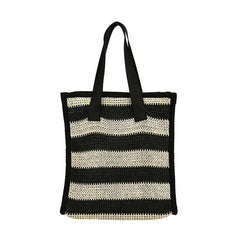 NEW STRAW SIMPLE HAND HELD BROWN COSMETIC BAG_CWAB4454