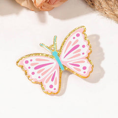 SILVER DOT IMITATION BUTTERFLY CUTE HAIRPIN_CWAHA1632