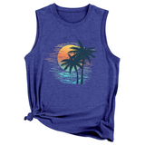 Trendy Loose Fit Coconut Tree Vest For Women