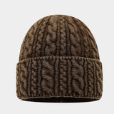 Unisex Cable Knit Beanie Winter Warm Hat_Cwah04763
