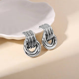 Womens Versatile Metal Elegant Hoop Earrings