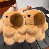 CUTE CAPYBARA PLUSH DOLL CAR KEYCHAIN PENDANT_CWMM2452