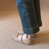 SOFT LEATHER WOVEN MARY JANE FLAT SANDALS_CWSHF0153